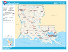 Louisiana: mapa