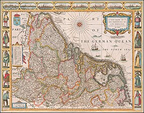 A New Mape of Ye XVII Provinces, 1626 (Nederlanda)