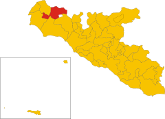 Map of comune of Sambuca di Sicilia (province of Agrigento, region Sicily, Italy).svg