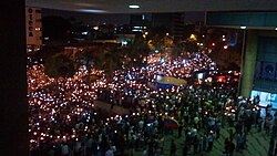 Nocturnal march in Caracas on 17 May 2017. Marcha Nocturna Venezuela 2017.jpg