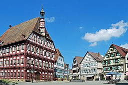 Markgröningen Marktplatz mit Rathaus