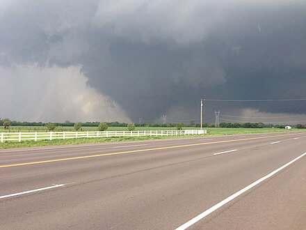 Tornado near Oklahoma City on May 20, 2013.