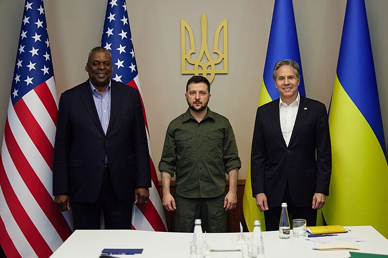 File:Meeting of the President of Ukraine with the Secretary of State and the Secretary of Defense of the United States -b.jpeg