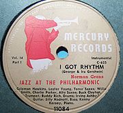 Young, Charlie Parker und Coleman Hawkins auf der Mercury-78er „I Got Rhythm“ vom JATP-Konzert im April 1946