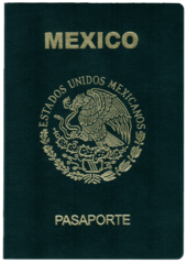 Mexican passport issued in 2016