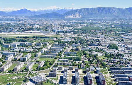 Meyrin vue du ciel