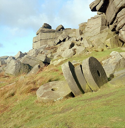 Millstones at Stanage Edge - Peak District, England