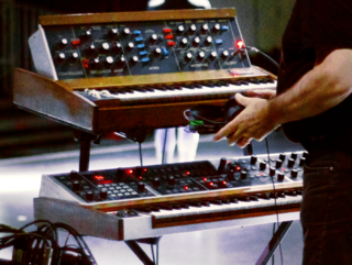 Memorymoog 1982 polyphonic analog synthesizer