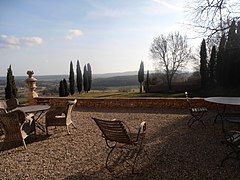 Le paysage et le parc du château.