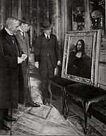 המונה ליזה מוצגת בגלריה אופיצי לאחר שנמצאה.