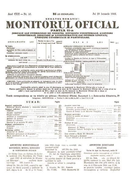 File:Monitorul Oficial al României. Partea a 2-a 1944-01-01, nr. 001.pdf