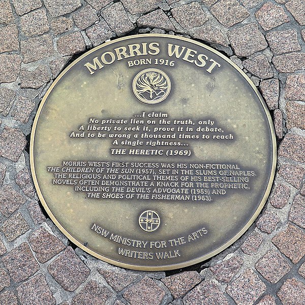 File:Morris West plaque in Sydney Writers Walk.jpg