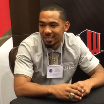 Donnel Pumphrey is recognized as the career record holder in rushing yards. MountainWestMD-2016-0727-DonnelPumphrey.png