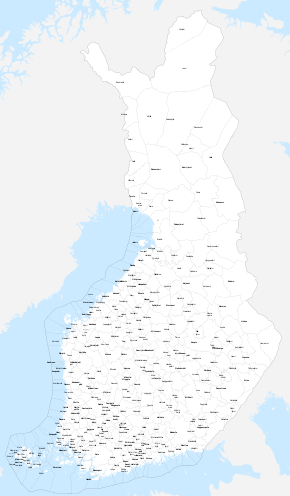 Carte des communes de Finlande en 2020.