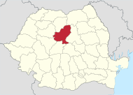 Pozicija Mureşa na karti Rumunjske