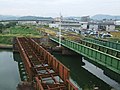 室木線 西川橋りょう跡 2007年10月7日 遠賀川駅の西側に今も残る室木線の橋梁