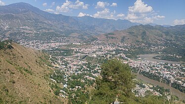 Panoramic view of the city of Muzaffarabad