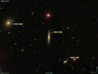 NGC 560 Lenticular galaxy in the constellation Cetus