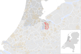 Locatie van de gemeente Hilversum (gemeentegrenzen CBS 2016)