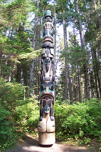 Sitka National Historical Park Native Alaskan Totem Pole.JPG