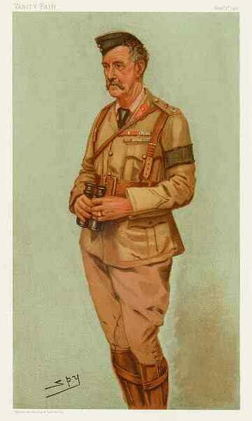 '4th Division'. Caricature of Lt-Gen Neville Lyttelton by 'Spy', published in Vanity Fair in 1901.