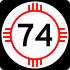 Značka státní silnice 74