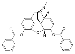 Fórmula estructural de nicomorfina