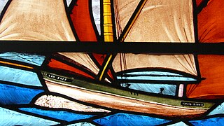 Notre-Dame-de-Placemanec : détail du vitrail de saint Tudy.