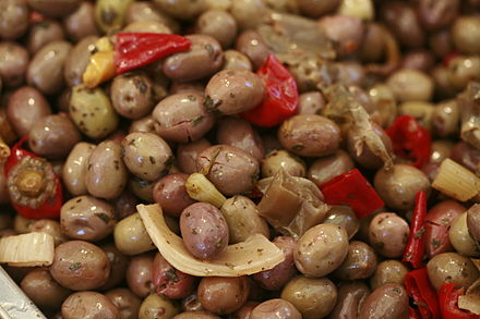 Marinated olives
