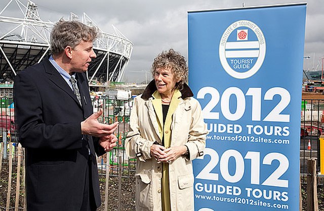 Hoey in 2010, at the launch of the Blue Badge 2012 Guided Tours for the 2012 Summer Olympics