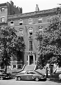 Home of Phi Sigma Kappa's Omicron chapter at MIT, circa 1940s