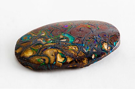 Polished opal from Yowah (Yowah Nut[21]), Queensland