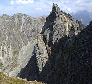 View from the top of Skrajny Granat