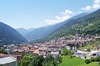 Ponte di Legno, Lombardia, Włochy - Widok na cent