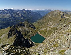 Panorama dalla vetta verso il Lago del Diavolo