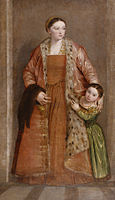 Paolo Veronese - Countess Livia da Porto Thiene and her Daughter Deidamia (1552)