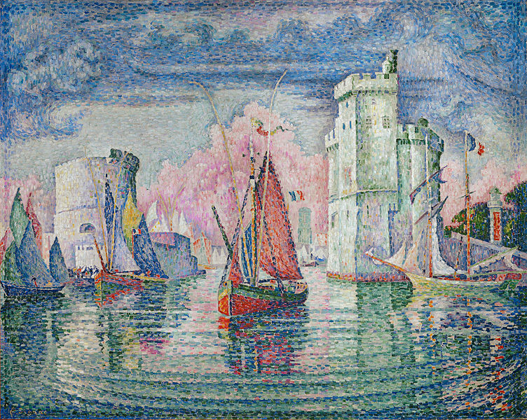 File:Paul Signac, 1921, Entrée du port de la Rochelle, oil on canvas, 130.5 x 162 cm, Musée d'Orsay.jpg