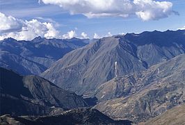 De Andes in de Ayacucho Regio