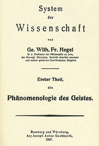 <i>The Phenomenology of Spirit</i> 1807 book by Georg Wilhelm Friedrich Hegel