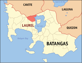 Laurel na Batangas Coordenadas : 14°3'N, 120°54'E