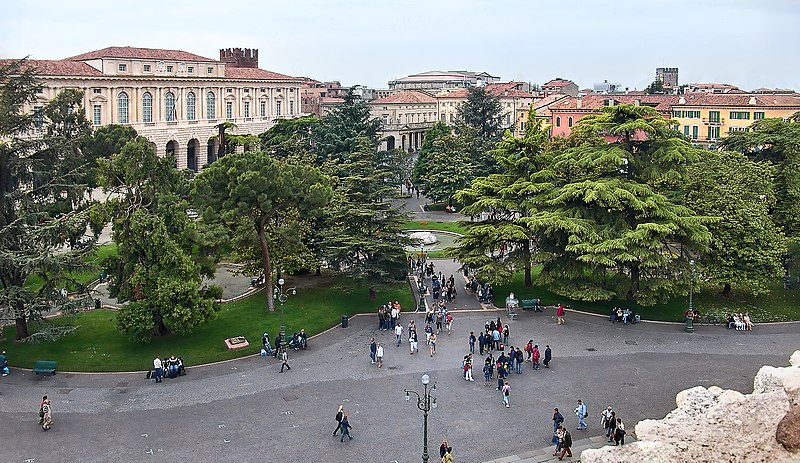 File:Piazza Bra seen from the arenas (Verona).jpg