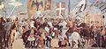 Hérakleiosz csatája Koszroész perzsa királlyal epizód, Szent Ferenc bazilika, Arezzo