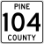 Pine County 104-yo'nalish MN.svg