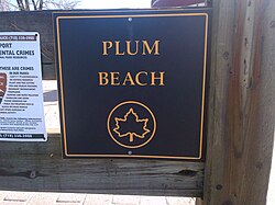 Teken "Plum Beach" in Plumb Beach