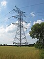 Polski: Słup linii energetycznej 400kV w pobliżu miasta Suraż, gmina Suraż, podlaskie English: 400kV power line pylon near Suraż city, gmina Suraż, podlaskie, Poland