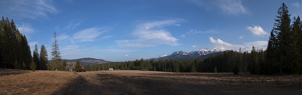 Zdychałówka i panorama widokowa na Tatry