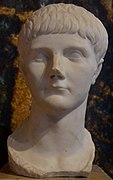Portrait of a Julio-Claudian prince, possibly Germanicus, from the Tarraco Theatre where it would have been part of the decorative programme, 1st century AD, National Archaeological Museum of Tarragona, Spain (51713353110).jpg