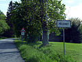 Čeština: Cedule označující začátek vsi Příjemky (součást Chotěboře), okres Havlíčkův Brod, kraj Vysočina. English: Municipal border sign of in the village of Příjemky, Havlíčkův Brod District, Vysočina Region, Czech Republic.