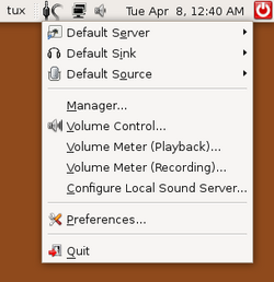 PulseAudio Device Chooser (padevchooser) Ubuntussa.