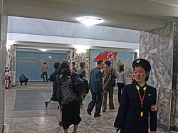 Pyongyang Metro - Victory (seung-ri) Station (15426535808) (2).jpg